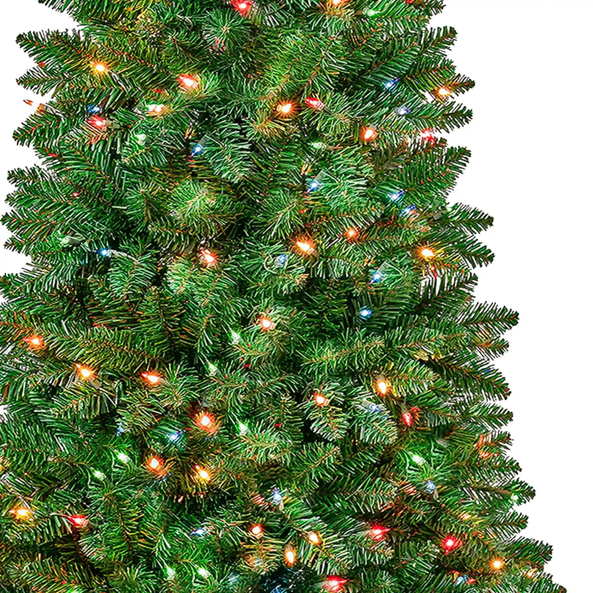 6 ft. Pre-Lit Rowan Slim Tree with Multicolor Lights, Plug-In