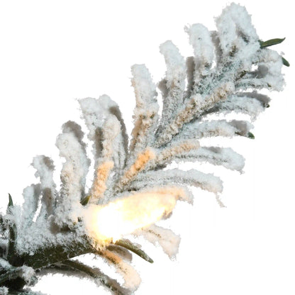 4.5 ft. Pre-Lit Snowy Alpine Fir Tree with LED Lights, Plug-In