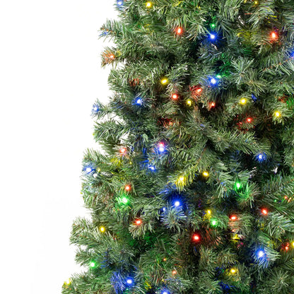 6 ft. Pre-Lit Sagamore Slim Tree with Multi LED Lights, Plug-In