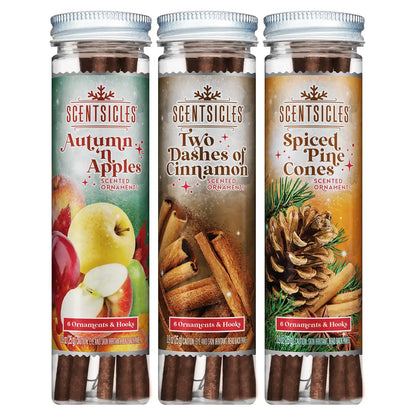 Scentsicles, 6pc Stick, Autumn 'n  Apples, Two Dashes of Cinnamon, Spiced Pine Cones - 3 Pack
