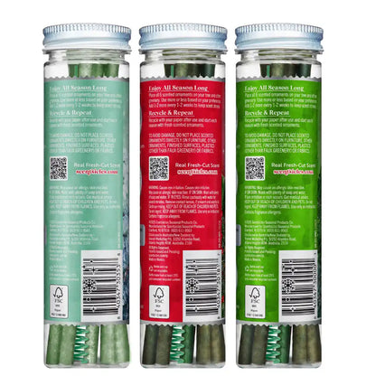 Scentsicles, Scented Ornament 6pc Stick, White Winter Fir, Snowberry Pine and Icicles on Spruce Sticks - 3 Pack
