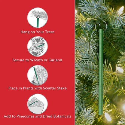 Scentsicles, Scented Ornament 6pc Stick, White Winter Fir, Snowberry Pine and Icicles on Spruce Sticks - 3 Pack