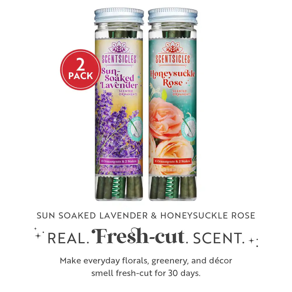 Scentsicles, 6pc Stick, 1 Sun-Soaked Lavender/1 Honeysuckle Rose- 2 pack