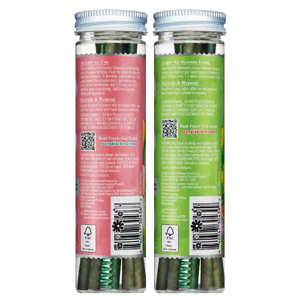 Scentsicles, 6pc Stick, 1 Lemon 'n Lilies/ 1 Berryvines & Wildflowers-  2 pack