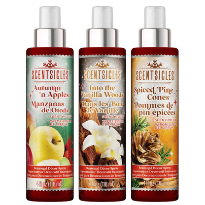 Scentsicles, Scent Mister, 1 Into the Vanilla Woods/1 Autumn 'n Apples/ 1 Spiced Pine Cones- 3 pack