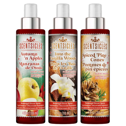Scentsicles, Scent Mister, 1 Into the Vanilla Woods/1 Autumn 'n Apples/ 1 Spiced Pine Cones- 3 pack