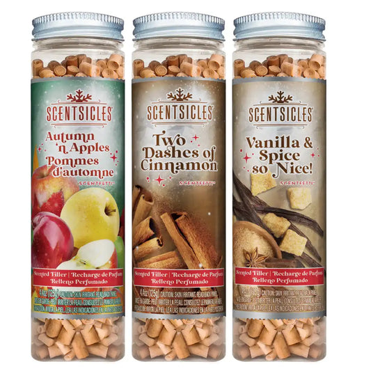 Scentsicles, Scentfetti, 1 Autumn 'n Apples/1 Two Dashes of Cinnamon /1 Vanilla & Spice, So Nice! 3 pack