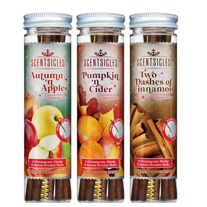 Scentsicles, 6pc Stick, 1 Autumn 'n Apples/ 1 Pumpkin 'n Cider/ 1 Two Dashes of Cinnamon 3 pack