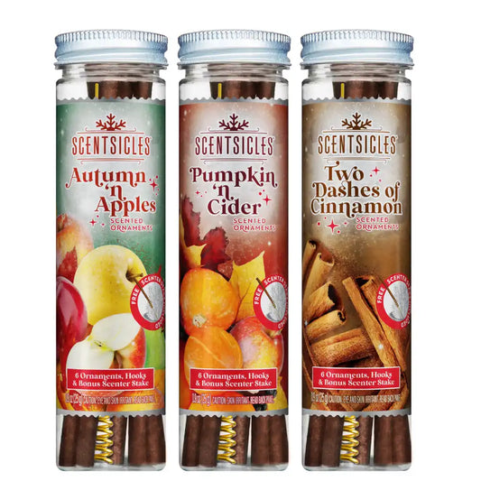 Scentsicles, 6pc Stick, 1 Autumn 'n Apples/ 1 Pumpkin 'n Cider/ 1 Two Dashes of Cinnamon 3 pack