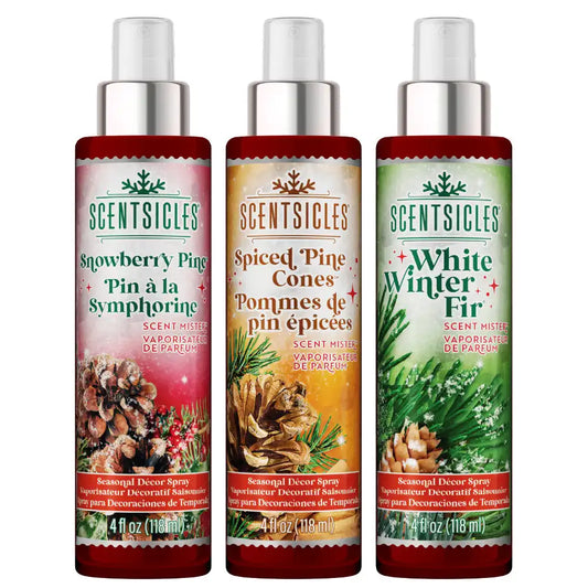 Scentsicles, Scent Mister 1 White Winter Fir/ 1 Snowberry Pine/1 Spiced Pine Cones- 3 pack