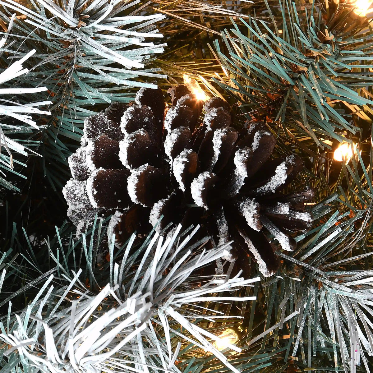 2 ft. Snowy Glacier Pine Tree with Warm White LED Lights