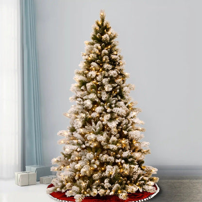 7.5 ft. Pre-Lit Snowy Westwood Pine Full Tree with Clear Lights, Plug-In