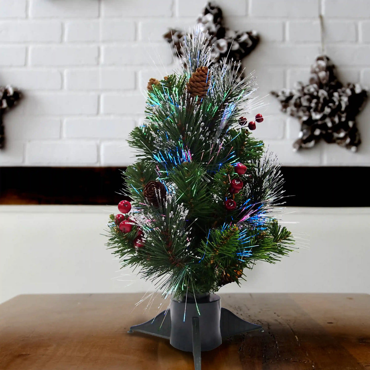 18 in.Pre-Lit Fiber Optic Crestwood Tree