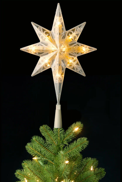 11 in. Tree Top Star with Warm White LED Lights