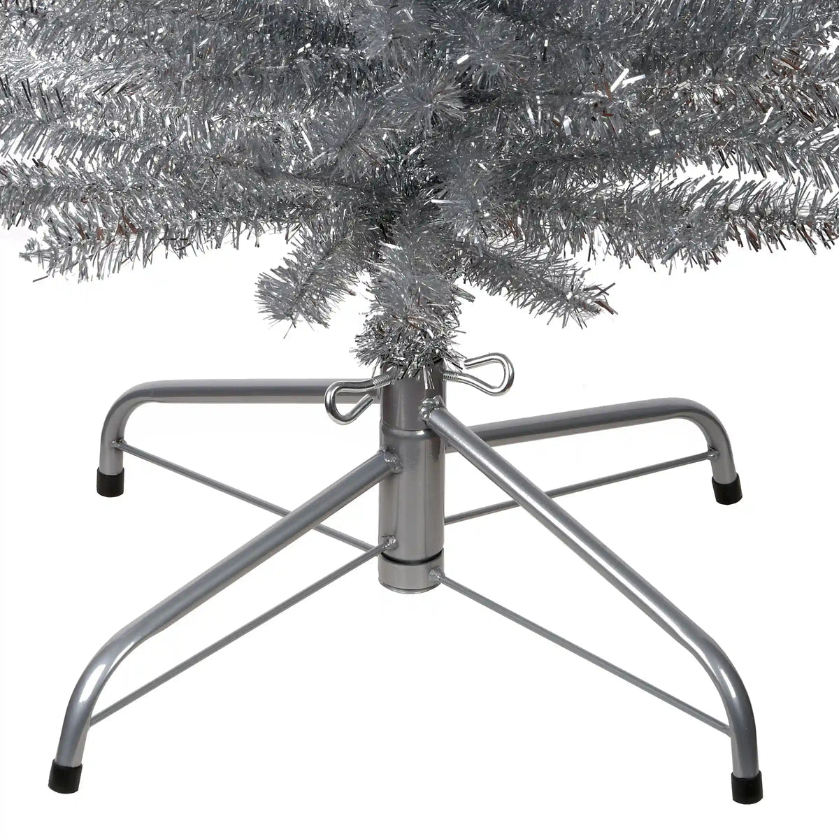 6 ft. Tinsel Collection Silver Tree