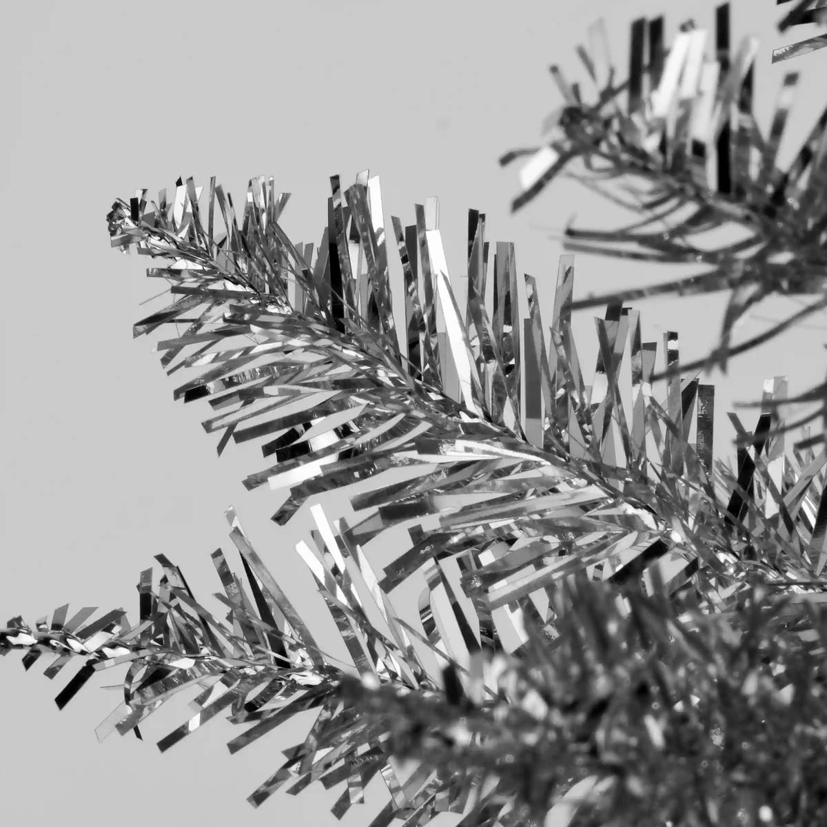 6 ft. Tinsel Collection Silver Tree