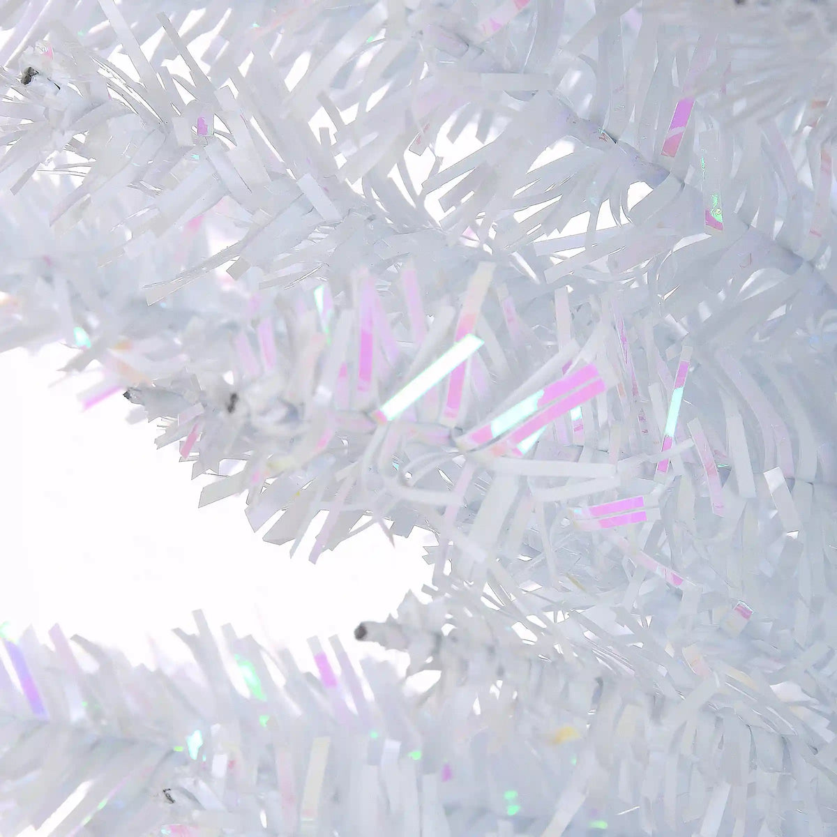 7 ft. Tinsel Collection White Iridescent Tree