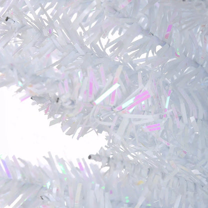 7 ft. Tinsel Collection White Iridescent Tree