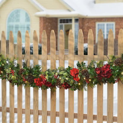 9 ft. Pre-Lit Vienna Waltz Decorated Garland with LED Lights