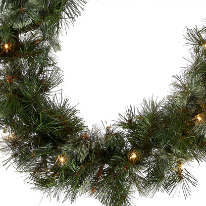 9 ft. Pre-Lit Wispy Willow Garland with Clear Lights, Plug-In
