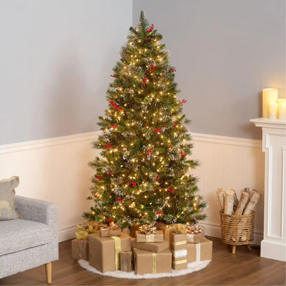 6.5 ft. Pre-Lit Wintry Pine Medium Tree with Clear Lights