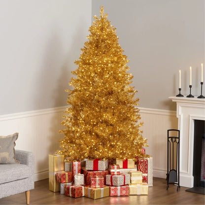 7.5 ft. Pre-Lit Christmas True Gold Metallic Tree with LED Infinity Lights