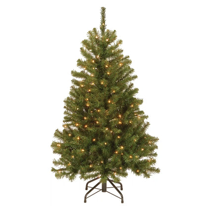 4.5 ft. Pre-Lit North Valley Spruce Tree with Clear Lights, Plug-In