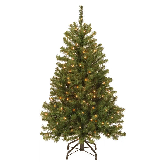 4.5 ft. Pre-Lit North Valley Spruce Tree with Clear Lights, Plug-In