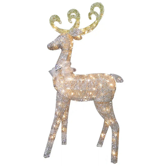 60 in. Reindeer Decoration with Clear Lights, Plug-In