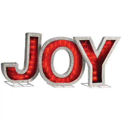 Pre-Lit LED JOY Decoration, Plug-In