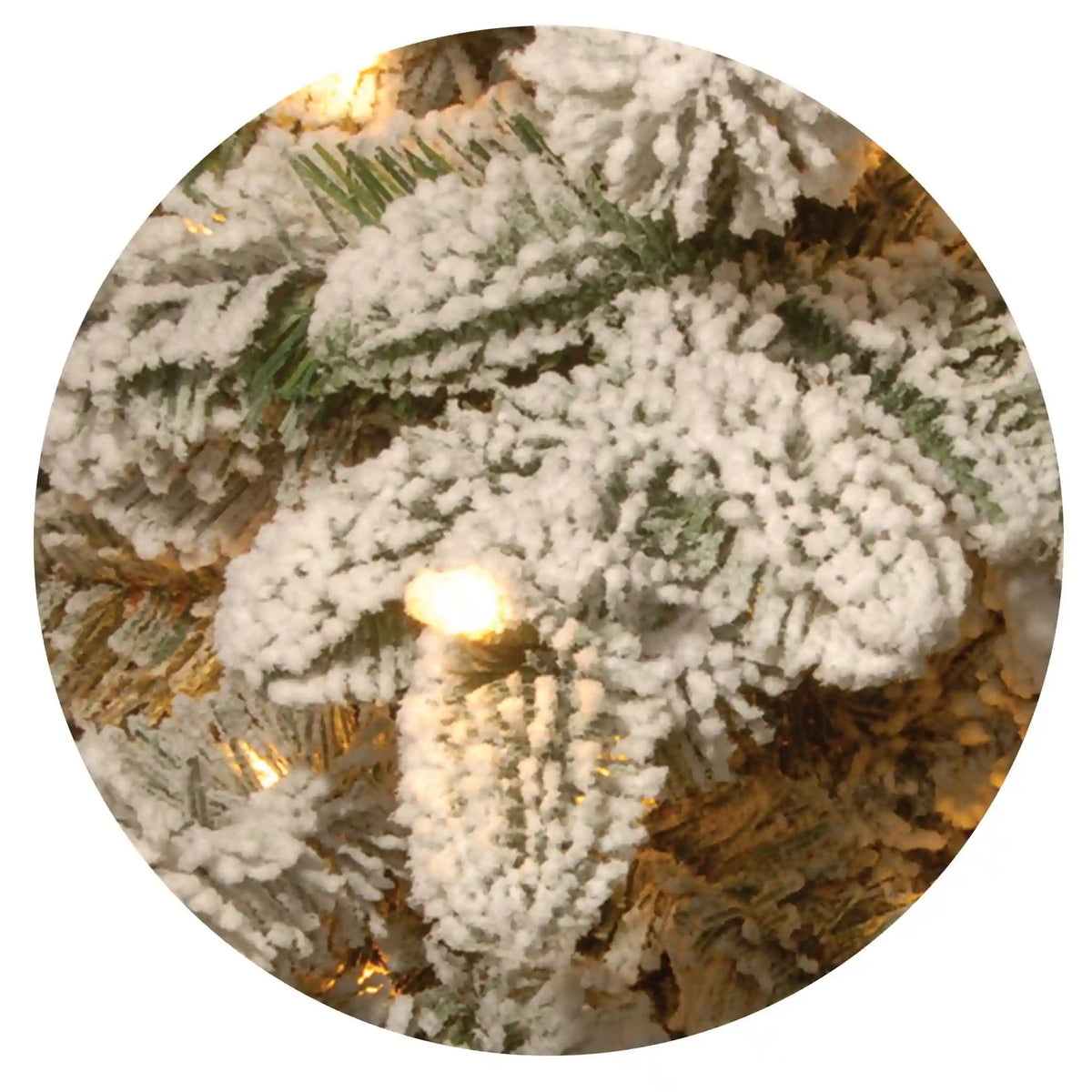 7.5 ft. Pre-Lit Snowy Everest Fir Medium Tree with Clear Lights, Plug-In