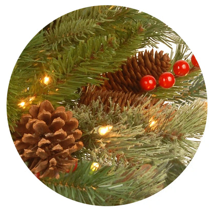 6 ft. Pre-Lit Colonial Collection Slim Tree with Clear Lights, Plug-In